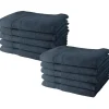Lot de 10 serviettes de Toilette TODAY 50x90 cm 100% Coton - Denim
