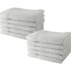 Lot de 10 serviettes de Toilette TODAY 50x90 cm 100% Coton - Craie