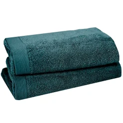 Lot de 2 serviettes de toilette 500 g/m² Denim 50x90 cm STUDIO