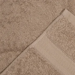 Lot De 3 Serviettes De Toilette Coordonnées En Coton Éponge De Couleur Noisette, De Tailles Différentes
