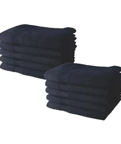Lot de 10 serviettes de Toilette TODAY 50x90 cm 100% Coton - Navy