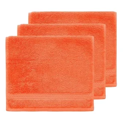 Lot de 3 serviettes invité 550 g/m² Corail 30x50 cm LUXURY