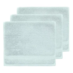 Lot de 3 serviettes invité 550 g/m² Bleu Arctic 30x50 cm LUXURY