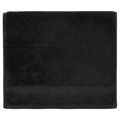 Lot de 3 serviettes invité 550 g/m² Noir 30x50 cm LUXURY