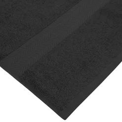 Lot de 3 serviettes invité 550 g/m² Noir 30x50 cm LUXURY