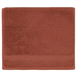 Lot de 3 serviettes invité 550 g/m² Terracota 30x50 cm LUXURY