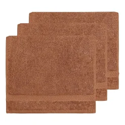 Lot de 3 serviettes invité 550 g/m² Brique 30x50 cm LUXURY