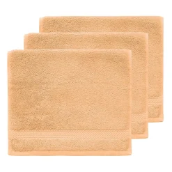 Lot de 3 serviettes invité 550 g/m² Pêche 30x50 cm LUXURY