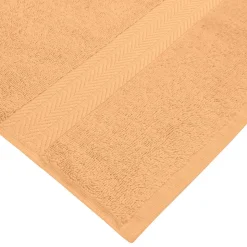 Lot de 3 serviettes invité 550 g/m² Pêche 30x50 cm LUXURY