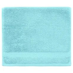 Lot de 3 serviettes invité 550 g/m² Bleu Turquoise 30x50 cm LUXURY