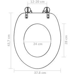 Lot de deux sièges abattants WC mdf Helloshop26