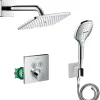 Lot robinet douche encastré thermostatique HANSGROHE + Douche de tête Raindance E 240 fixation murale