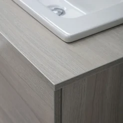 Lotto Meuble De Salle De Bain Mural 80Cm Avec Lavabo Et Miroir
