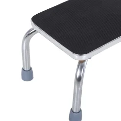 Marche avec barre d'appui - marchepied de sécurité - marche d'accès au bain - plateforme & patins antidérapants - acier galvanisé