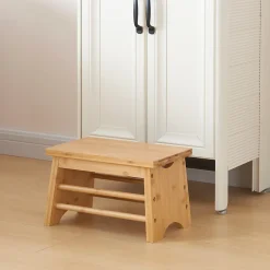 Marchepied Ryslinge bambou 33 x 22 x 20 cm naturel en.casa