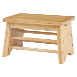 Marchepied Ryslinge bambou 33 x 22 x 20 cm naturel en.casa