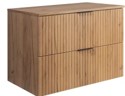 Meuble à suspendre FLOW couleur chêne avec le plan 80 cm