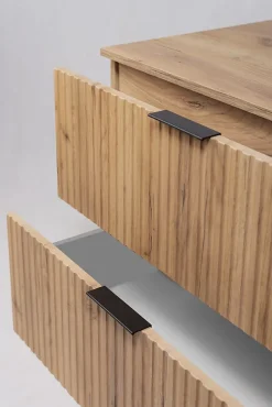 Meuble à suspendre FLOW couleur chêne avec le plan 80 cm