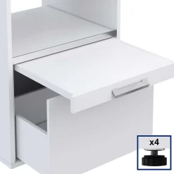Meuble armoire pour machine à laver T-BATH 67,2x144cm blanc