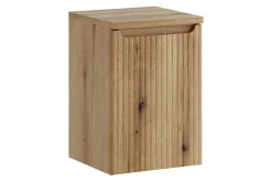 Meuble bas de salle de bain 40 cm avec panier à linge et plan NOVA chêne Coast Evoke
