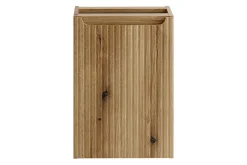 Meuble bas de salle de bain 40 cm avec panier à linge et plan NOVA chêne Coast Evoke