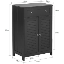 Meuble Bas de Salle de Bain avec Tiroir, Buffet Commode, FRG238-DG, SoBuy
