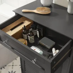 Meuble Bas de Salle de Bain avec Tiroir, Buffet Commode, FRG238-DG, SoBuy
