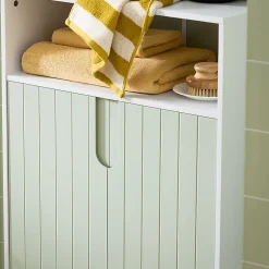 Meuble Bas de Salle de Bain Meuble de Rangement avec 2 Portes, BZR138-GR, SoBuy