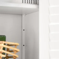 Meuble Bas de Salle de Bain Buffet Commode Armoire de Rangement, BZR13-W, SoBuy