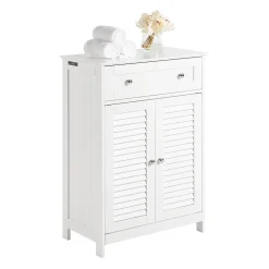 Meuble Bas de Salle de Bain Armoire Toilette Buffet Commode, FRG238-W, SoBuy