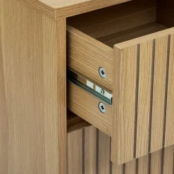 Meuble bas Tasso 2 portes effet bois naturel - Beige- 5five