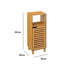 Meuble colonne 1 porte Bambou Sicela - 5Five