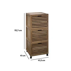 Meuble colonne 3 tiroirs Bambou Sicela - 5Five