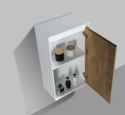 Meuble Colonne Armoire à droite 50x28,8x88cm Chêne + 1 amoire à droite - FIONA