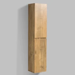 Meuble Colonne Armoire suspendue MDF Chêne 165x35x30cm, charnière à droite, Livrée assemblée - ALICE