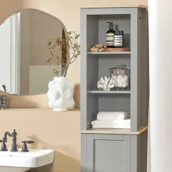 Meuble Colonne de Salle de Bain, Armoire Haute, BZR68-HG, SoBuy