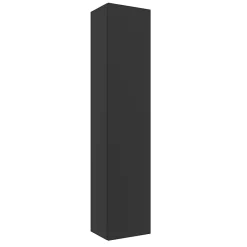 Meuble colonne de salle de bain H 140 cm coloris noir mat à suspendre - KARAIB
