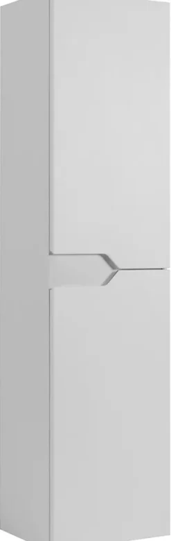 Meuble colonne de salle de bain suspendu MODERN blanc 35 x 136 cm