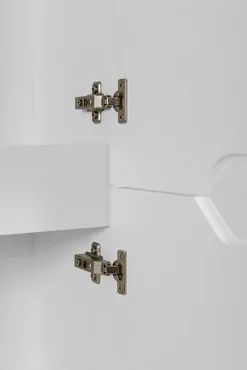 Meuble colonne de salle de bain suspendu MODERN blanc 35 x 136 cm