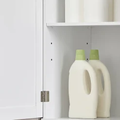 Meuble Colonne de Salle de Bain Armoire Haute Meuble Rangement, BZR17-W, SoBuy