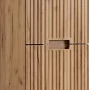 Meuble colonne de salle de bain suspendu VENA chêne 36 x 136 cm