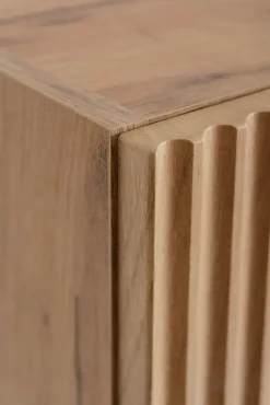Meuble colonne de salle de bain suspendu VENA chêne 36 x 136 cm