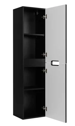 Meuble colonne de salle de bain suspendu VENA noir 36 x 136 cm