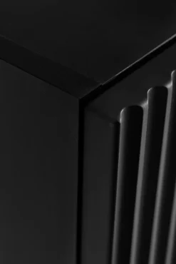 Meuble colonne de salle de bain suspendu VENA noir 36 x 136 cm