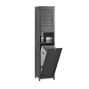 Meuble Colonne de Salle de Bain, 1 Porte, 1 Tiroir et 1 Panier à Linge, BZR124-DG, SoBuy