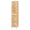 Meuble colonne de salle de bain Boksereys bambou 180 x 35 x 35 cm naturel