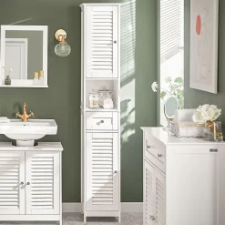 Meuble Colonne de Salle de Bain Armoire haute, FRG236-W, SoBuy