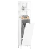 Meuble Colonne de Salle de Bain avec étagères et Panier à Linge, BZR123-W, SoBuy