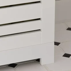 Meuble Colonne de Salle de Bain avec 3 Etagères et 2 Portes, BZR44-W, SoBuy