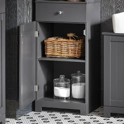 Meuble Colonne de Salle de Bain Armoire Rangement, BZR17-DG, SoBuy